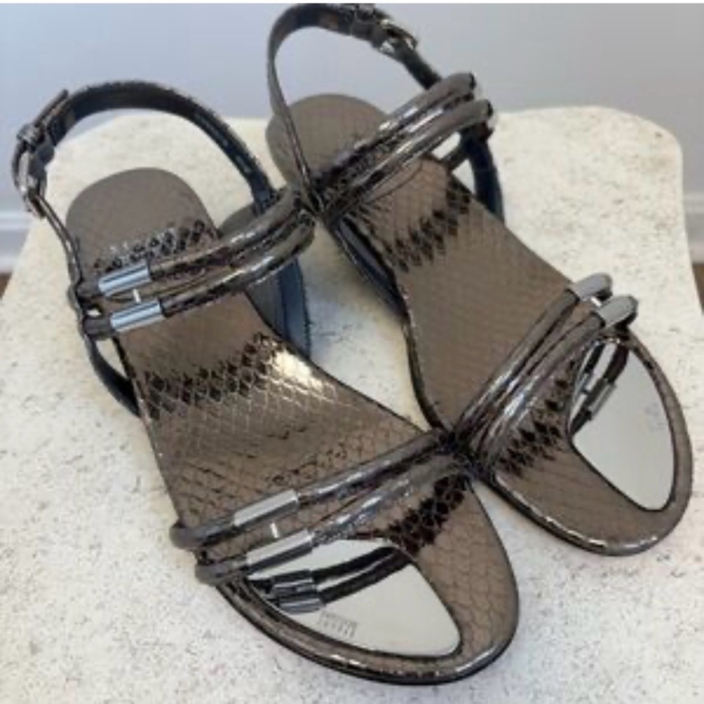 Stuart Weitzman Metallic Strappy Sandals